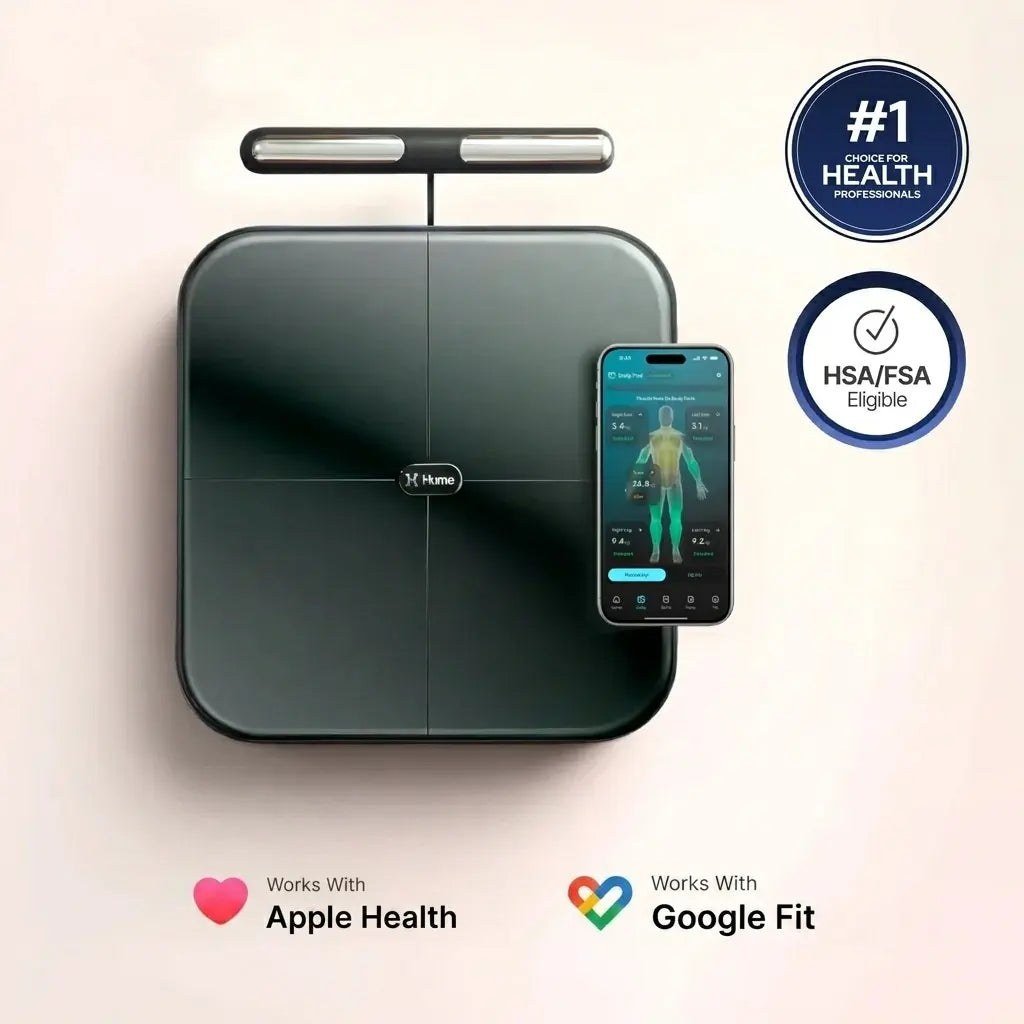 Hume Body Pod full-body composition analyser — official UK product photo on white background